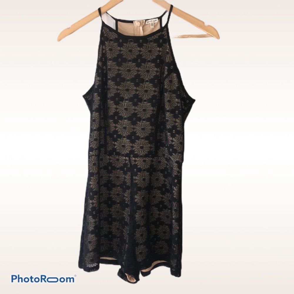Bleuh Ciel Black embroidered Romper Juniors 0091